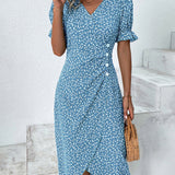 Giselle - Floral V-Neck Dress