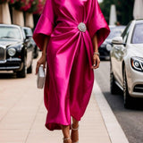 Elena - Luxe Shimmer Satin Long Dress