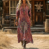 Christine - Casual Long Sleeve Dress with Vintage Inspiration