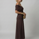 Boglárka - Off Shoulder Flow Midi Dress