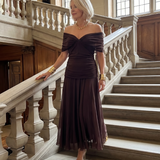 Boglárka - Off Shoulder Flow Midi Dress