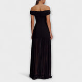 Maelie - Elegáns maxi bodycon ruha ujjatlan virágos díszítéssel