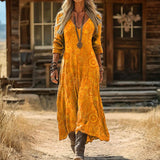 Christine - Casual Long Sleeve Dress with Vintage Inspiration