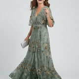Gabriella - Halter Bloom Flow Maxi Ruha