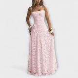 Emberly - Elegáns maxi ruha jacquard szövetből