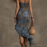 Serena - Asymmetrical Boho Dress with Ruffles