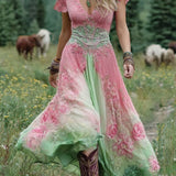 Serena - Short Maxi Floral Dress