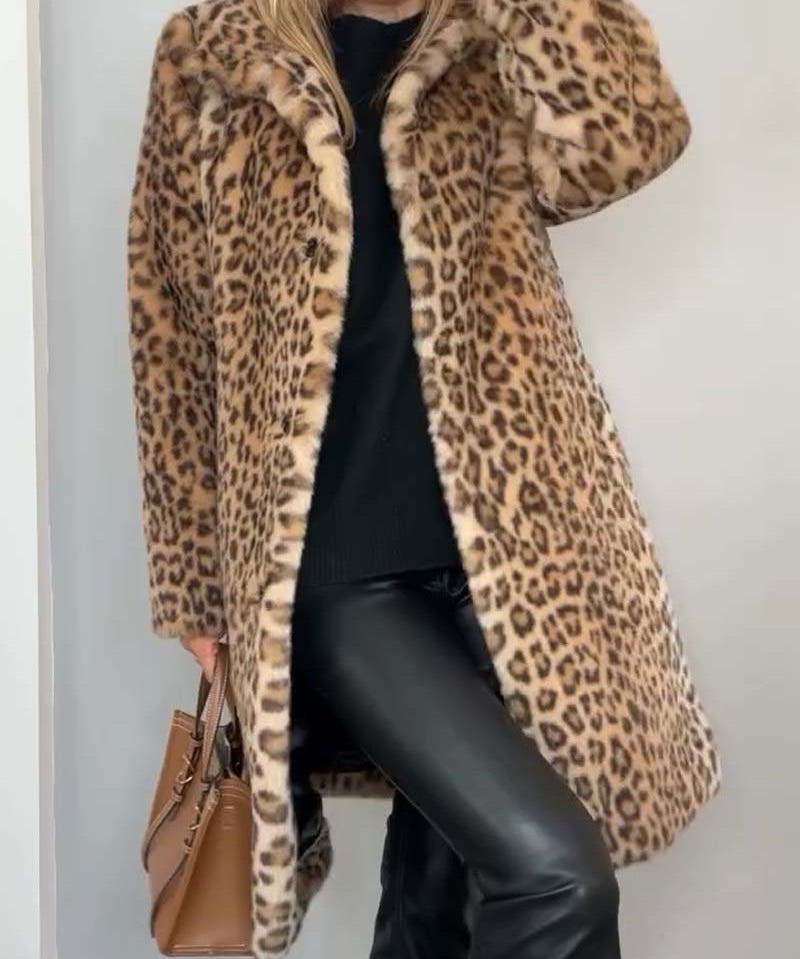 Leia - Leopard Long Jacket
