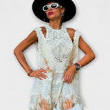 Lottie - Elegáns Maxi Csipke Ruha Kelly