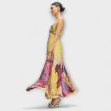 Kiara - Maxi ruha multicolor Ikat mintával