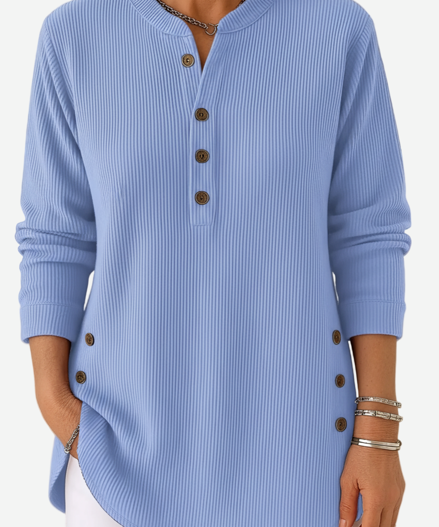 Harperly – Long Sleeve Solid Knit Sweater