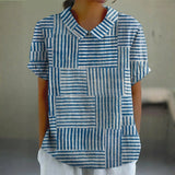 Amelia - Striped Pattern Blouse