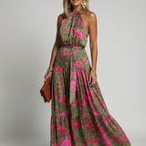 Edit - Draped Halter Midi Ruha
