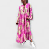 Nerina - Elegáns maxi ruha virágmintával