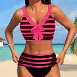 Laluna® | Magas derekú csíkos bikini