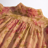 Rosario | Virágmintás Chiffon Hosszú Ruha