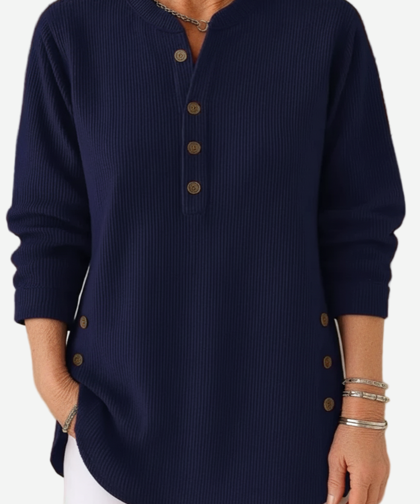 Harperly – Long Sleeve Solid Knit Sweater