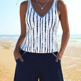 Amanda - Casual Swimsuit with Pocket and V-Neck