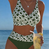 Sydney - Two-Piece Bikini with Cut-Out Bra and Diamond Pattern