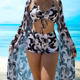 Laluna® | 3 részes bikini szett nyomtatással