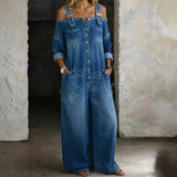Sophia - Off Shoulder Denim Jumpsuit