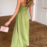 Liora | Elegáns Midi Ruha Pántok Nélkül
