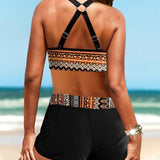 Maryan - Geometrikus mintás, magas derekú bikini