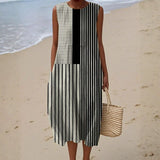 Barbara - Monochromatic Striped Dress
