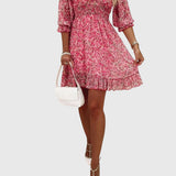 Elisa - Floral Puff Sleeve Dress