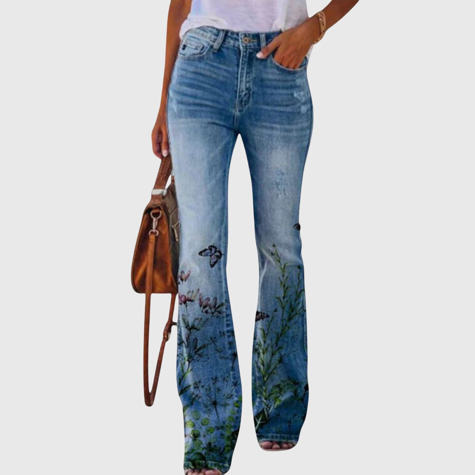 Women Pants with Flowers