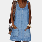 Szilvia | Relaxált Denim-Look Ruha