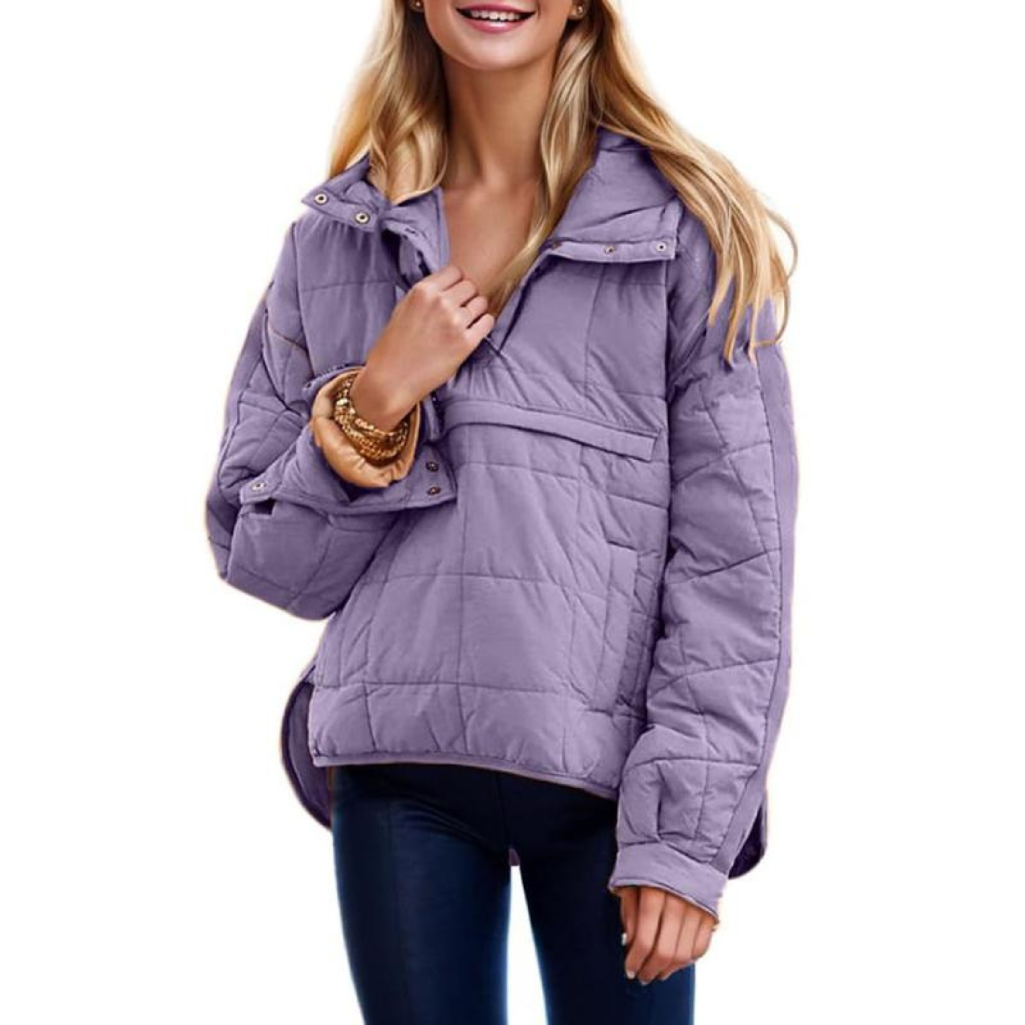 Joy - Oversized Hooded Pullover Jacket