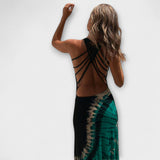 Livia - Maxi ruha csillagos égbolttal és tie-dye mintával