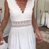 Charlotte - Handcrafted Lace Dress with V-Neckline