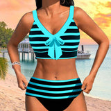 Laluna® | Magas derekú csíkos bikini