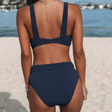 Matilda - High-Waisted Solid Swimsuit