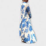 Nerina - Elegáns maxi ruha virágmintával