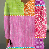 Megan - Playful Patchwork Blouse