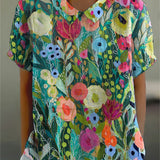Diana - Watercolor Floral Blouse