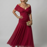 Boglárka - Off Shoulder Flow Midi Dress