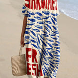 Ariana - Dress with Sardine Pattern