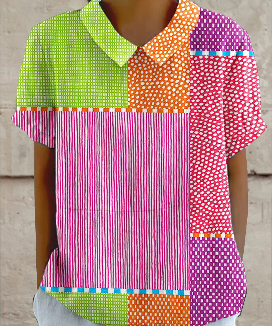 Zara - Colorful Patchwork Blouse