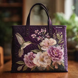 Mäkká Taška Lila Kolibrikkel és Orchideákkal