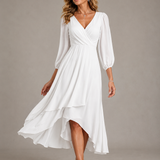 Mia™ | Elegáns V-nyakú Hosszú Ruha
