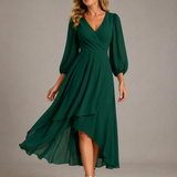 Mia™ | Elegáns V-nyakú Hosszú Ruha
