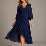 Mia™ | Elegáns V-nyakú Hosszú Ruha