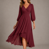 Mia™ | Elegáns V-nyakú Hosszú Ruha