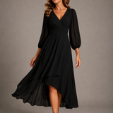 Mia™ | Elegáns V-nyakú Hosszú Ruha