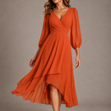 Mia™ | Elegáns V-nyakú Hosszú Ruha