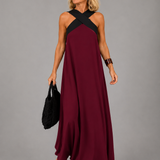 Velora™ | Kereszt Elegancia Maxi Ruha
